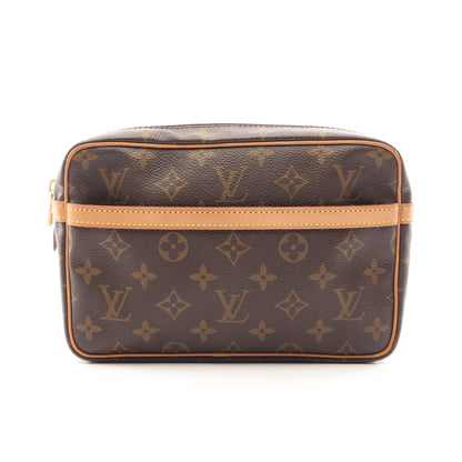 コンピエーニュ23 モノグラム クラッチバッグ セカンドバッグ PVC レザー ブラウン ルイヴィトン バッグ LOUIS VUITTON