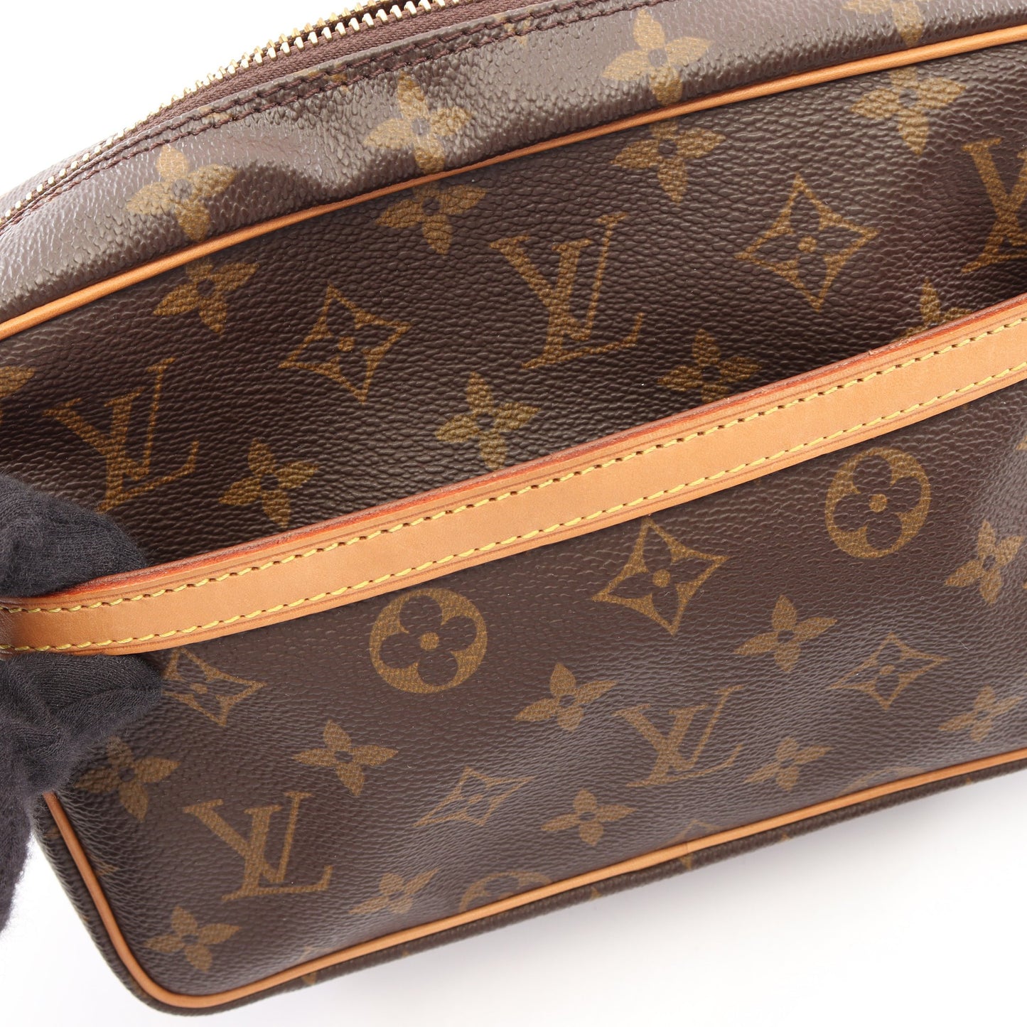 コンピエーニュ23 モノグラム クラッチバッグ セカンドバッグ PVC レザー ブラウン ルイヴィトン バッグ LOUIS VUITTON