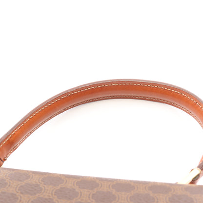マカダム 2WAY ハンドバッグ PVC レザー ダークブラウン ブラウン セリーヌ バッグ CELINE