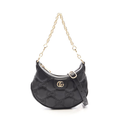 GGマトラッセ 2WAY チェーンハンドバッグ レザー ブラック グッチ バッグ GUCCI