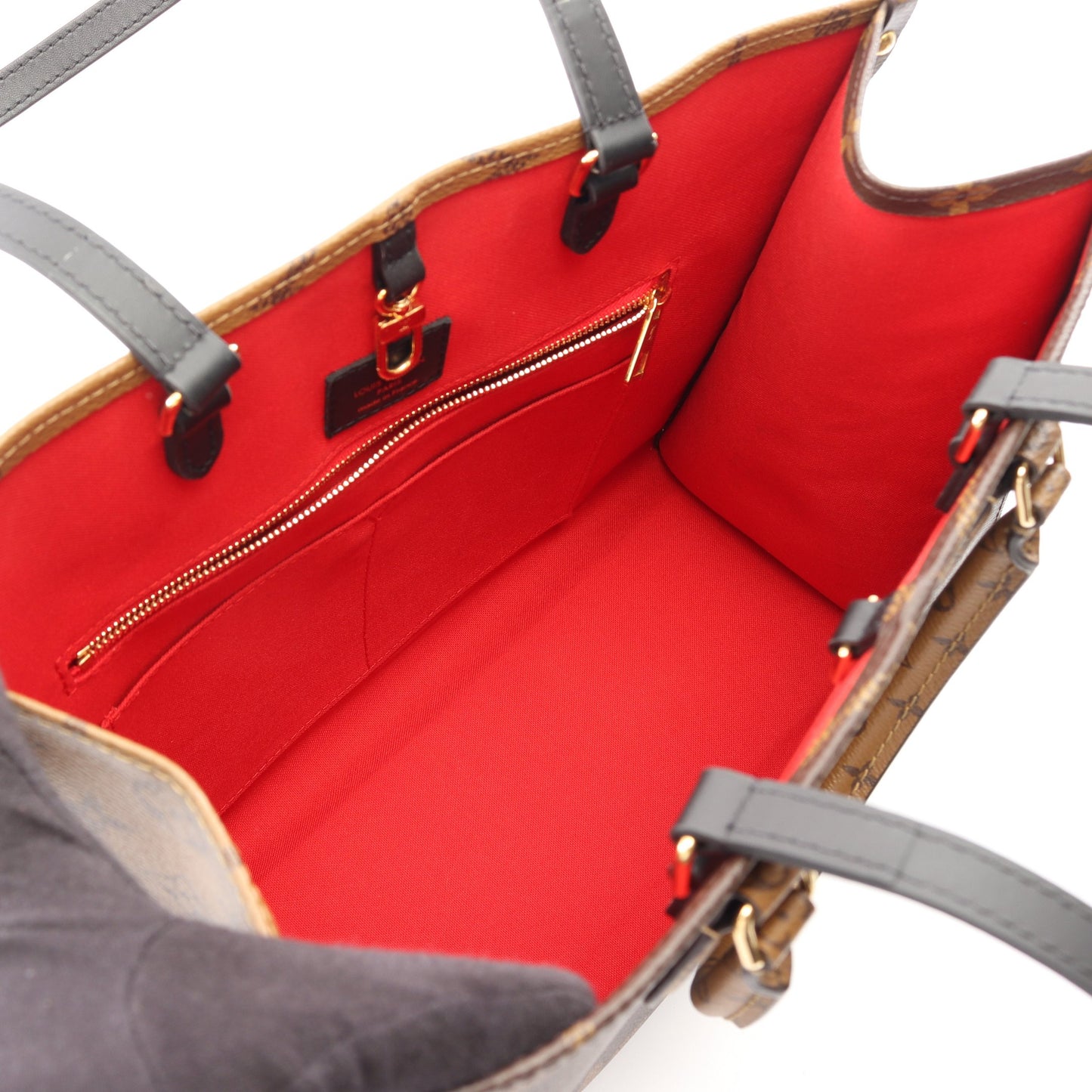 オンザゴーMM モノグラムジャイアント リバース 2WAY ショルダーバッグ トートバッグ PVC レザー ブラウン ベージュ ルイヴィトン バッグ LOUIS VUITTON