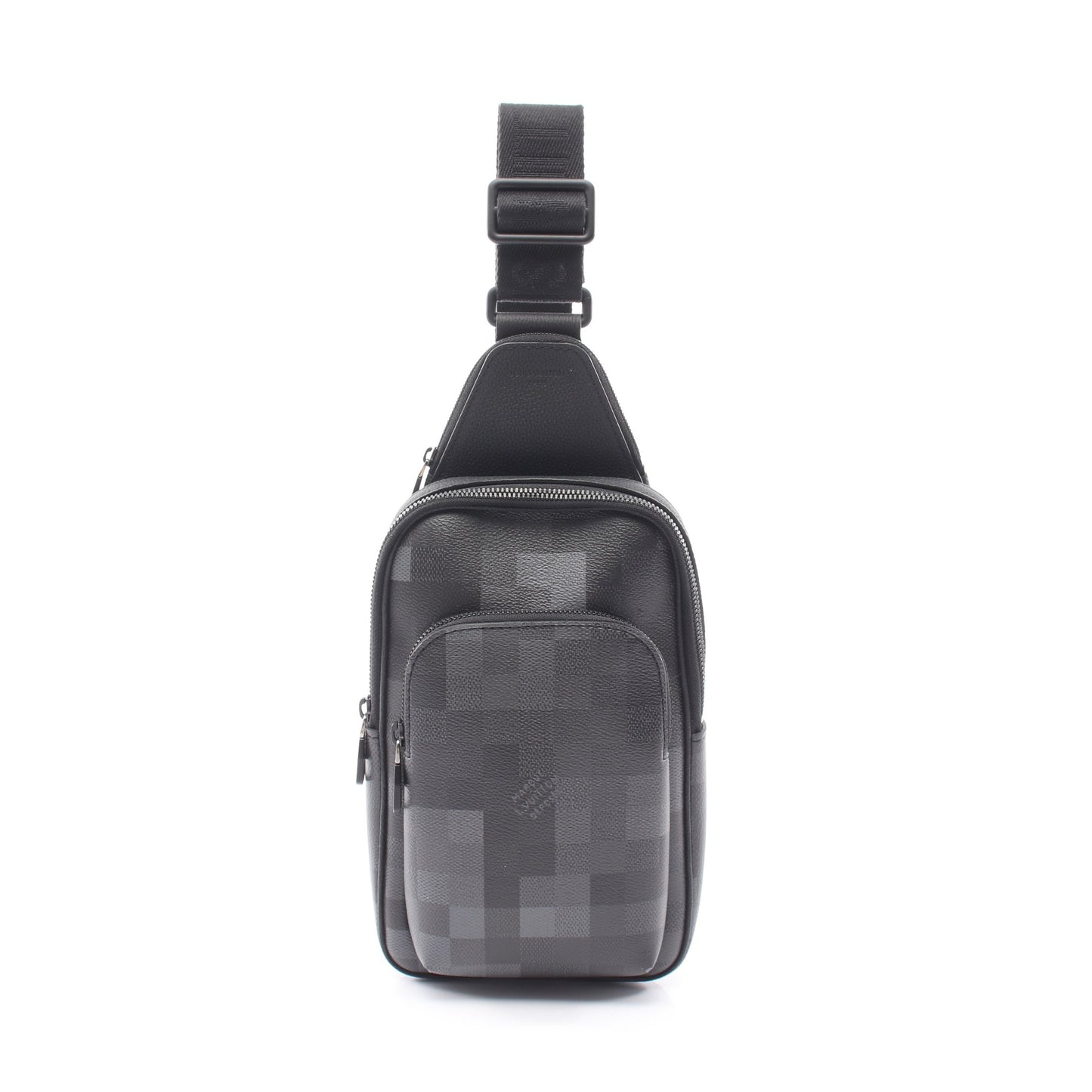 アヴェニュー スリングバッグ ダモフラージュ ノワール ボディバッグ PVC レザー ブラック ルイヴィトン バッグ LOUIS VUITTON