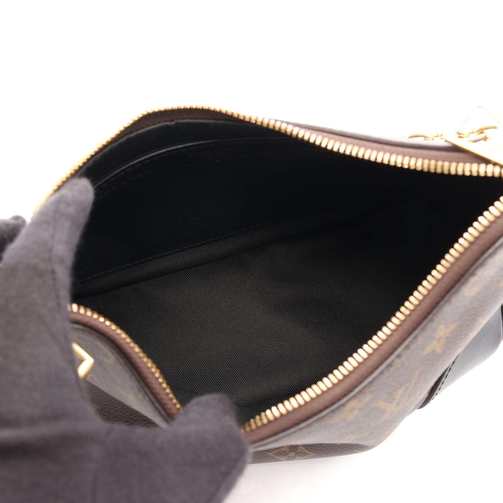 ブーローニュ NM モノグラム ノワール 2WAY チェーンハンドバッグ PVC レザー ブラウン ブラック ルイヴィトン バッグ LOUIS VUITTON