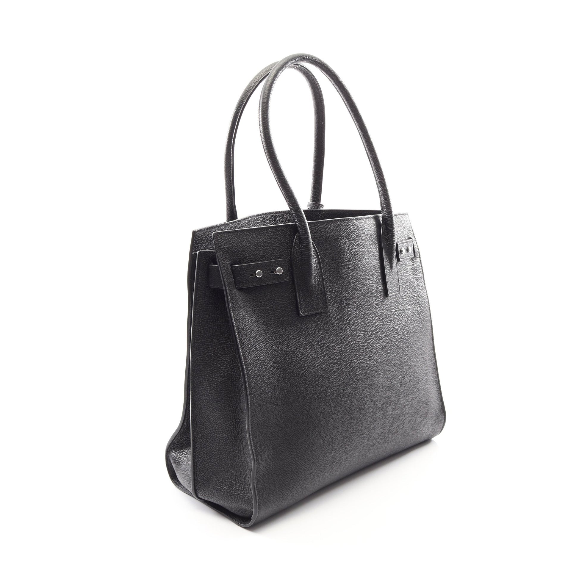 サックドジュール スープル ショルダーバッグ トートバッグ レザー ブラック サンローランパリ バッグ SAINT LAURENT PARIS