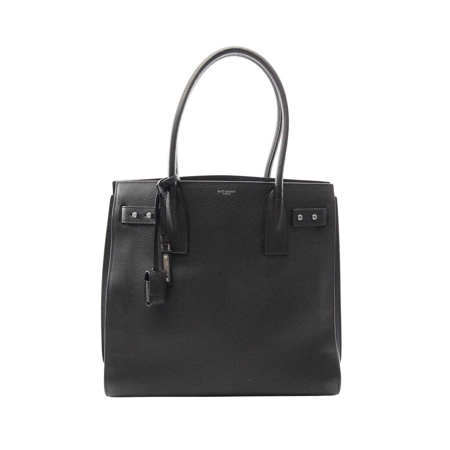 サックドジュール スープル ショルダーバッグ トートバッグ レザー ブラック サンローランパリ バッグ SAINT LAURENT PARIS