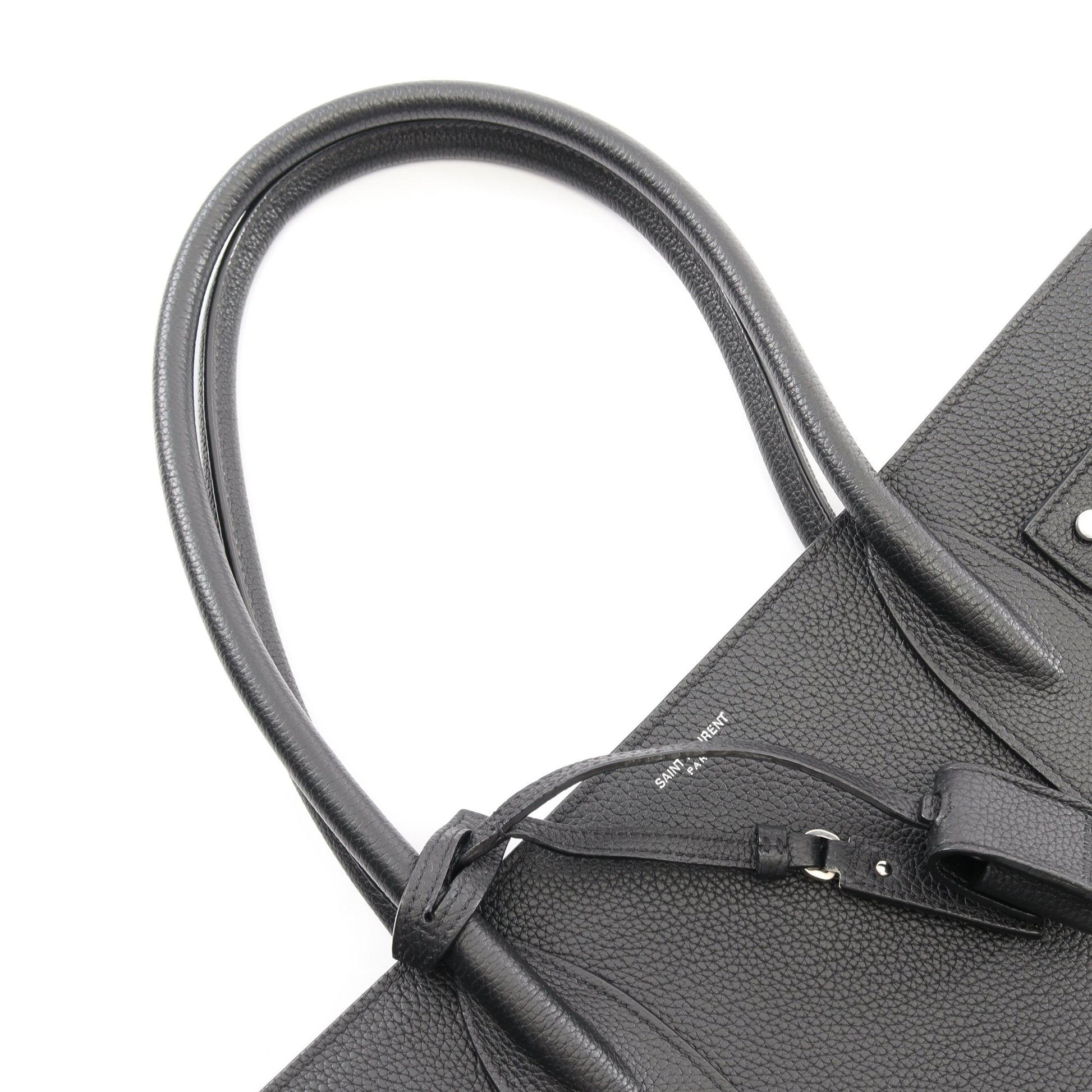 サックドジュール スープル ショルダーバッグ トートバッグ レザー ブラック サンローランパリ バッグ SAINT LAURENT PARIS