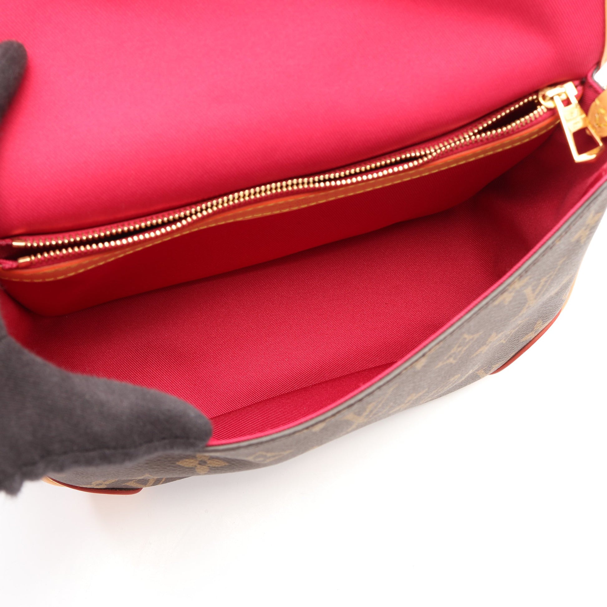 ディアヌ NM PM モノグラム フューシャ 2WAY ワンショルダーバッグ PVC レザー ブラウン ルイヴィトン バッグ LOUIS VUITTON