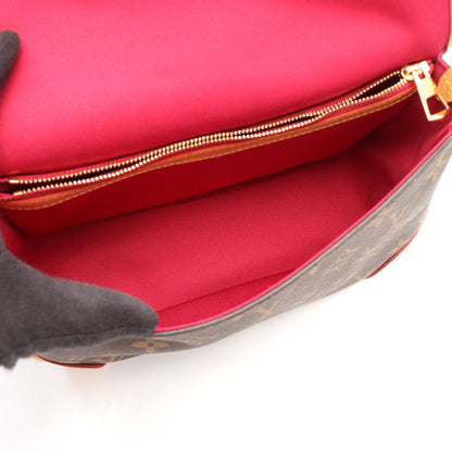 ディアヌ NM PM モノグラム フューシャ 2WAY ワンショルダーバッグ PVC レザー ブラウン ルイヴィトン バッグ LOUIS VUITTON