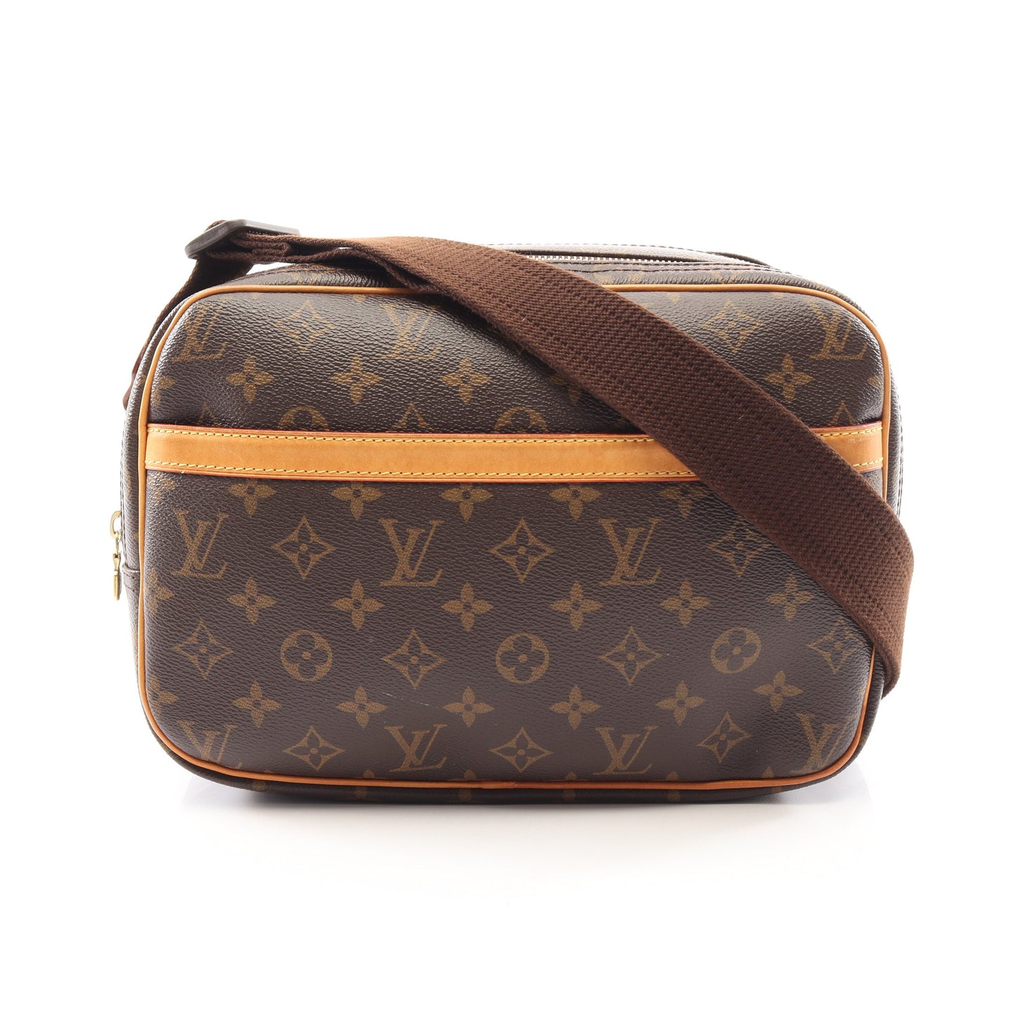 リポーターPM モノグラム ショルダーバッグ PVC レザー ブラウン ルイヴィトン バッグ LOUIS VUITTON