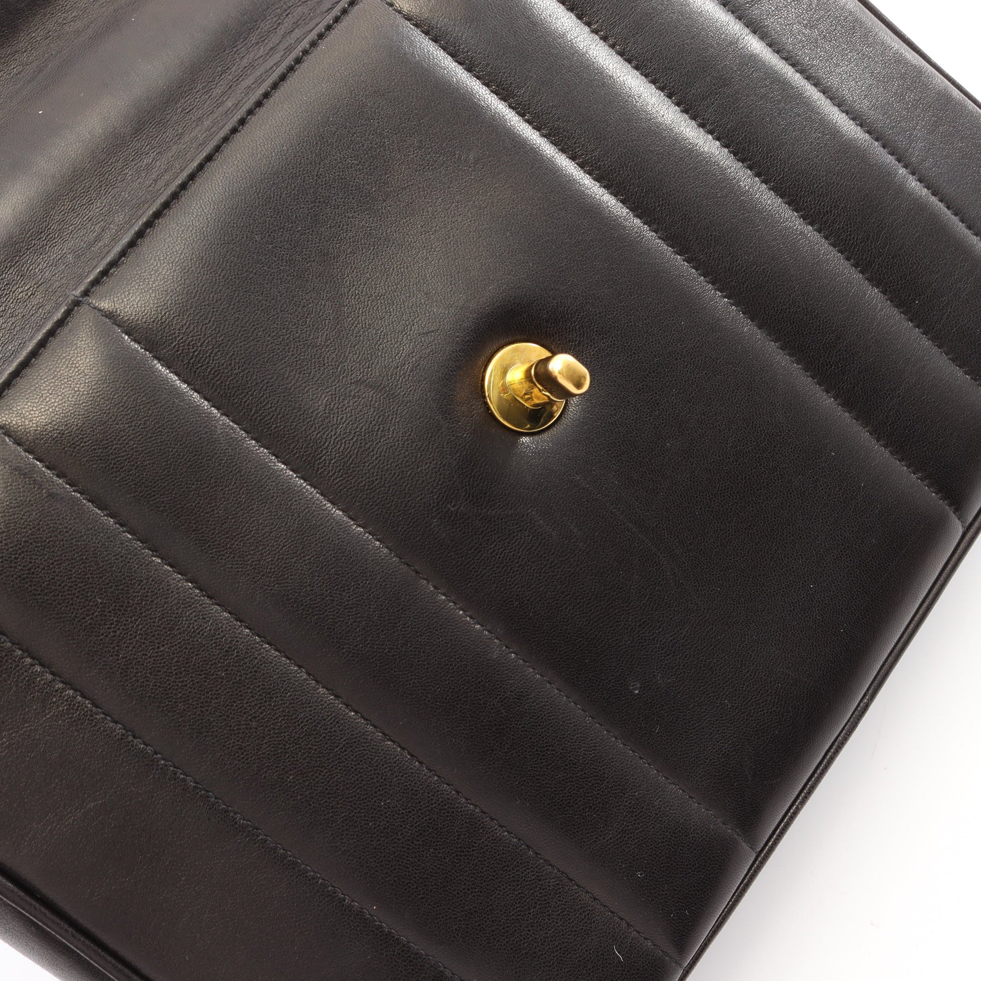 マドモアゼル ハンドバッグ ラムスキン ブラック ゴールド金具 シャネル バッグ CHANEL