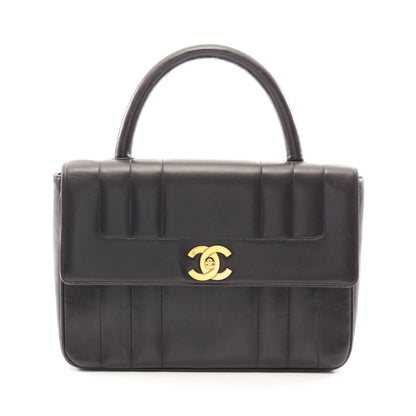 マドモアゼル ハンドバッグ ラムスキン ブラック ゴールド金具 シャネル バッグ CHANEL