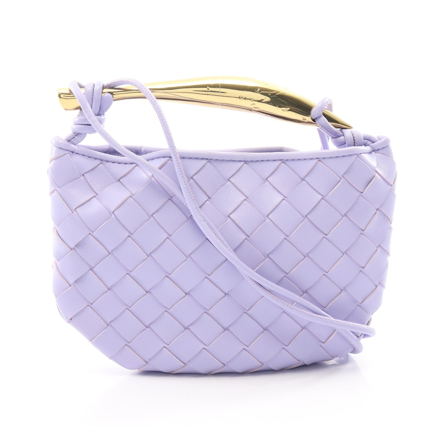 イントレチャート ミニ サーディン 2WAY ショルダーバッグ レザー ライトパープル ボッテガヴェネタ バッグ BOTTEGA VENETA