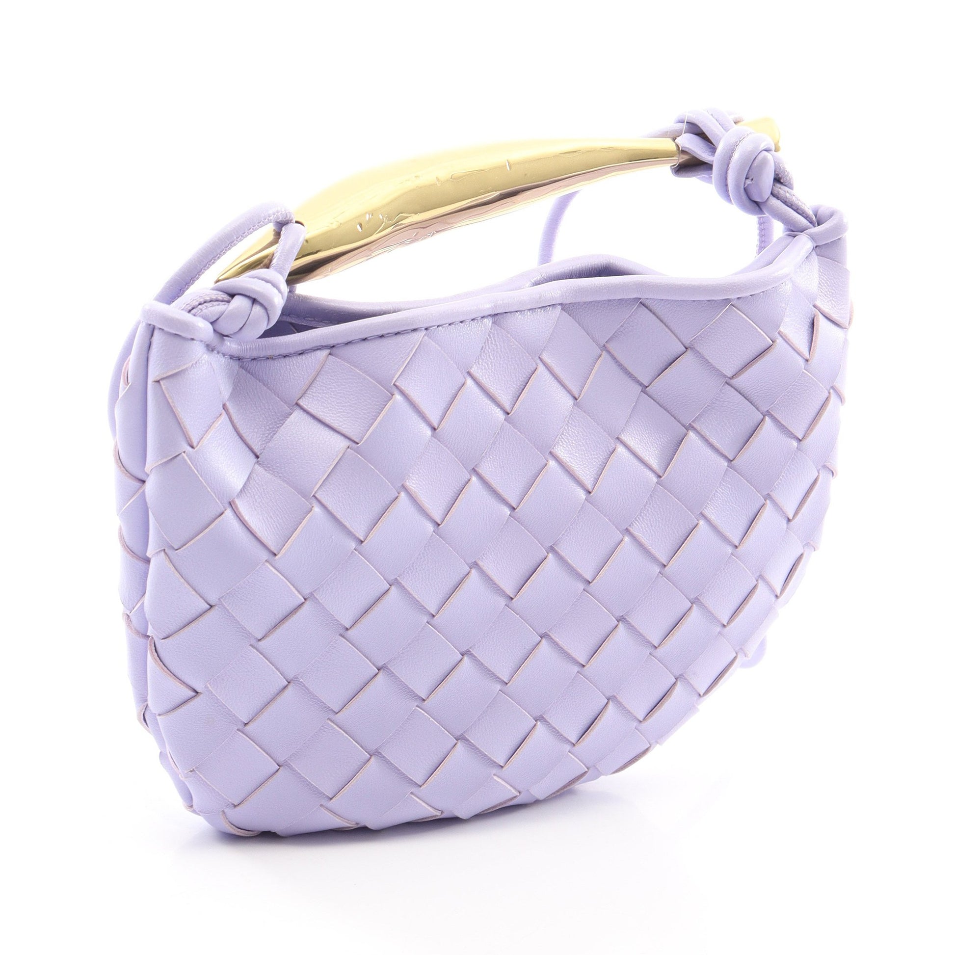 イントレチャート ミニ サーディン 2WAY ショルダーバッグ レザー ライトパープル ボッテガヴェネタ バッグ BOTTEGA VENETA