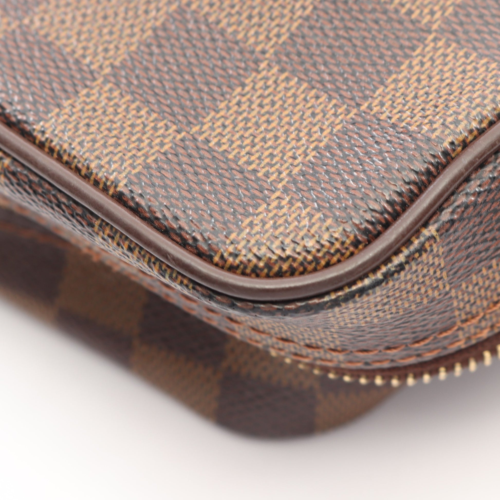 オラフPM ダミエエベヌ ショルダーバッグ PVC レザー ブラウン ルイヴィトン バッグ LOUIS VUITTON
