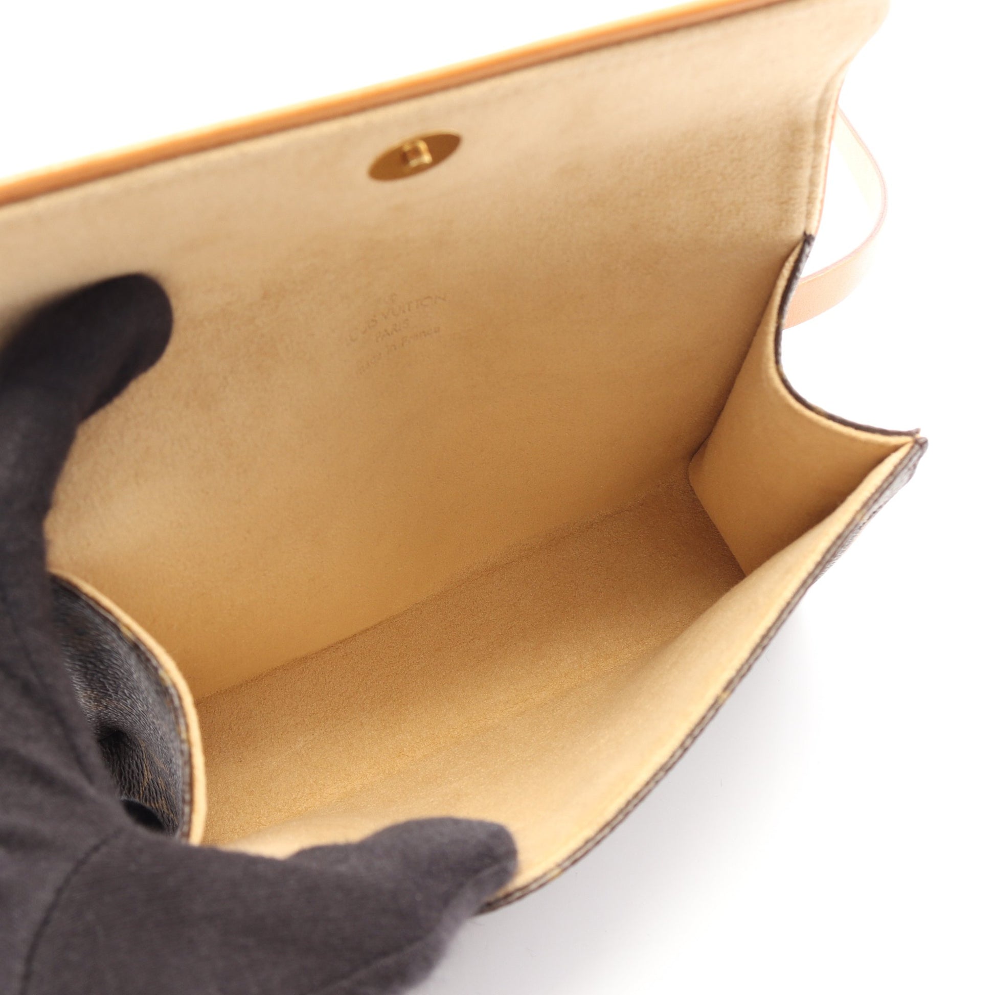 ポシェットフロランティーヌ モノグラム ボディバッグ ウエストバッグ PVC レザー ブラウン ルイヴィトン バッグ LOUIS VUITTON