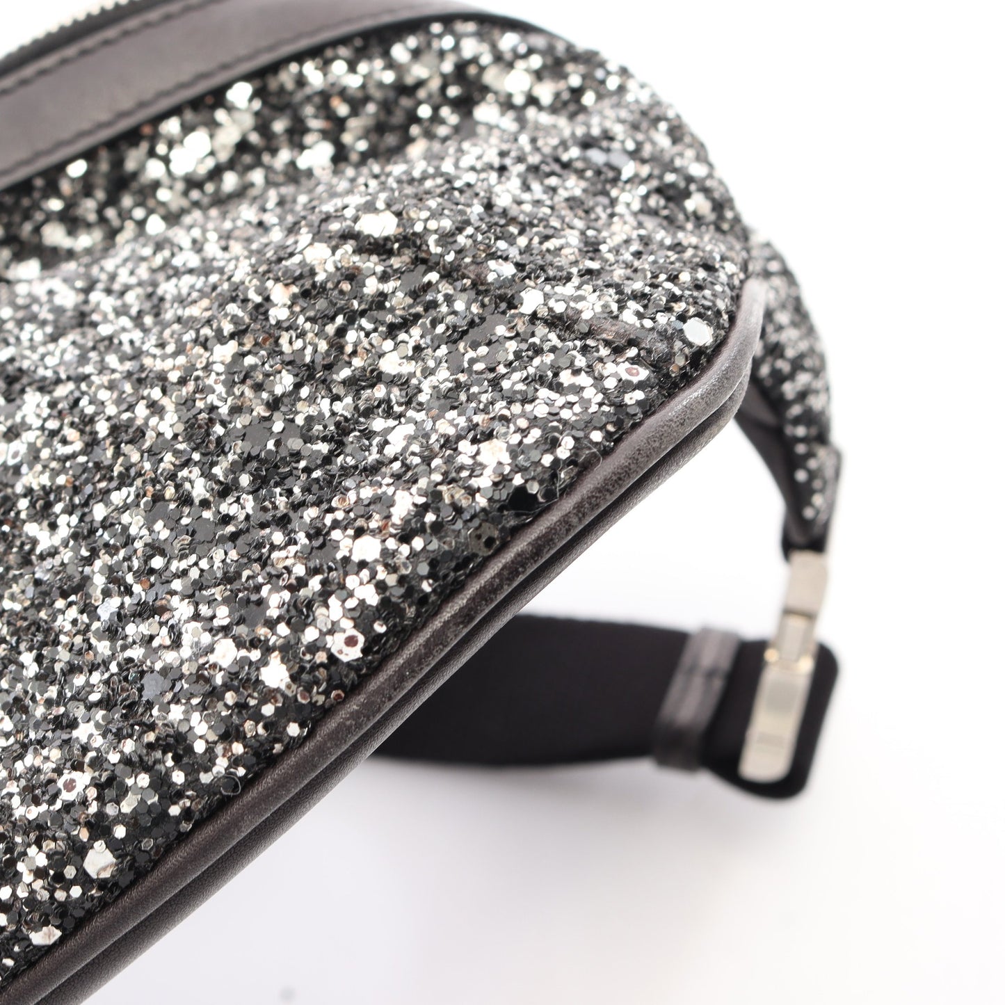 クラシック ベルトバッグ ボディバッグ ウエストバッグ スパンコール レザー ブラック サンローランパリ バッグ SAINT LAURENT PARIS
