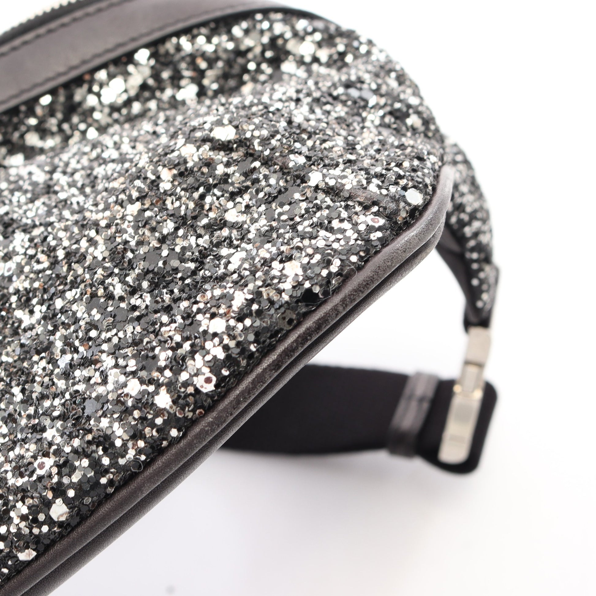 クラシック ベルトバッグ ボディバッグ ウエストバッグ スパンコール レザー ブラック サンローランパリ バッグ SAINT LAURENT PARIS