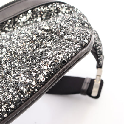 クラシック ベルトバッグ ボディバッグ ウエストバッグ スパンコール レザー ブラック サンローランパリ バッグ SAINT LAURENT PARIS