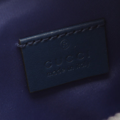 チルドレンズ GGロゴ キッズ ボディバッグ ウエストバッグ キャンバス レザー ブルー マルチカラー グッチ バッグ GUCCI