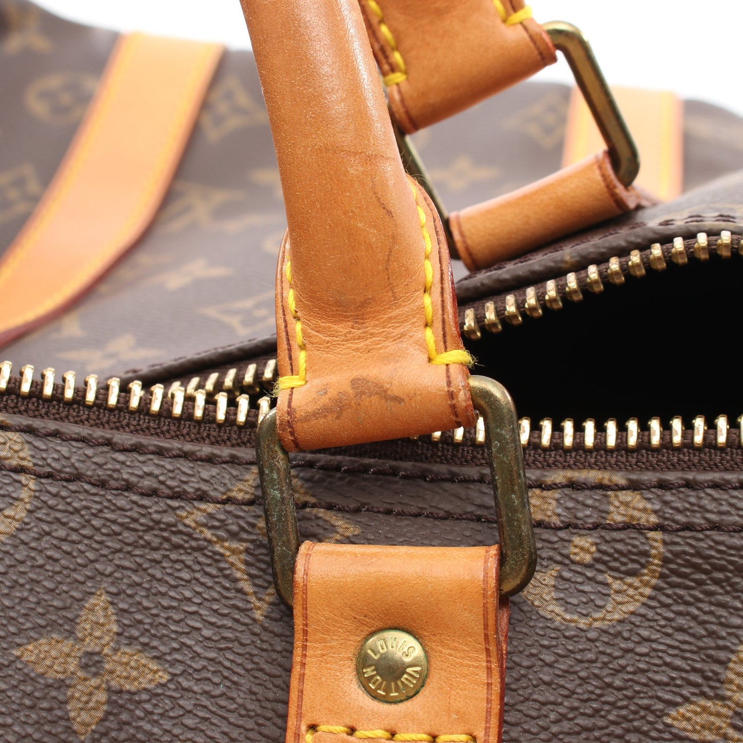 キーポル45 モノグラム ボストンバッグ PVC レザー ブラウン ルイヴィトン バッグ LOUIS VUITTON