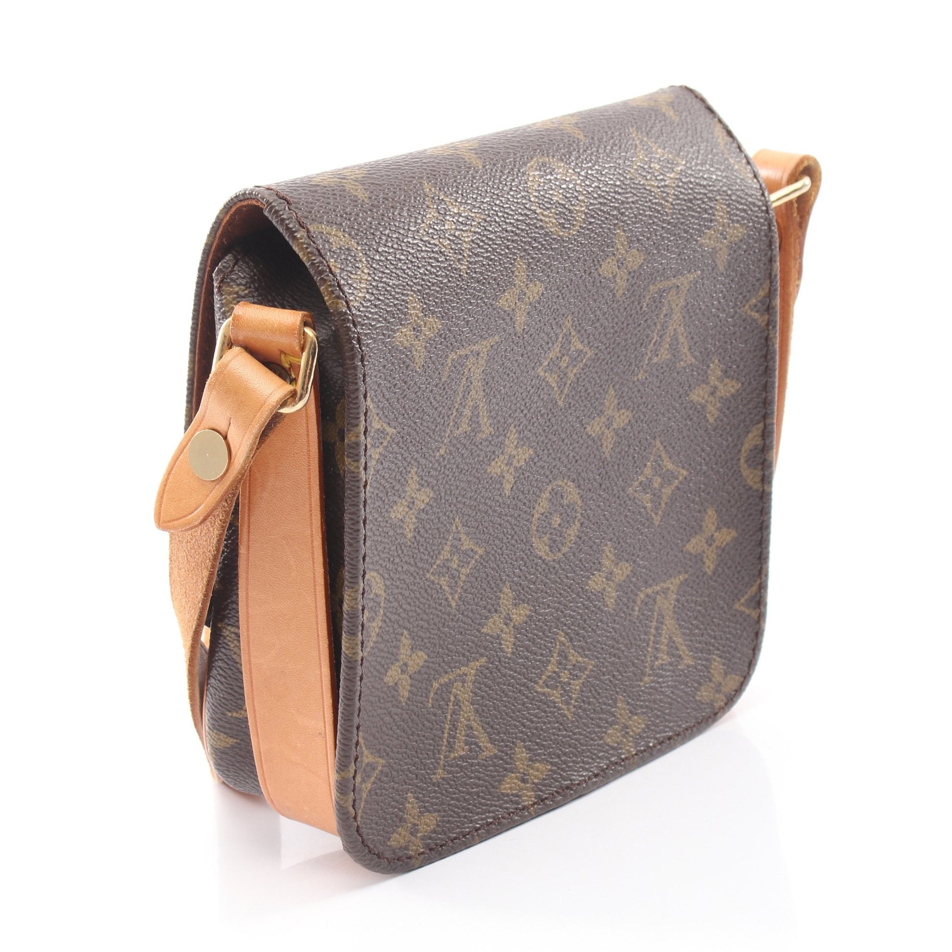 カルトシエールPM モノグラム ショルダーバッグ PVC レザー ブラウン ルイヴィトン バッグ LOUIS VUITTON