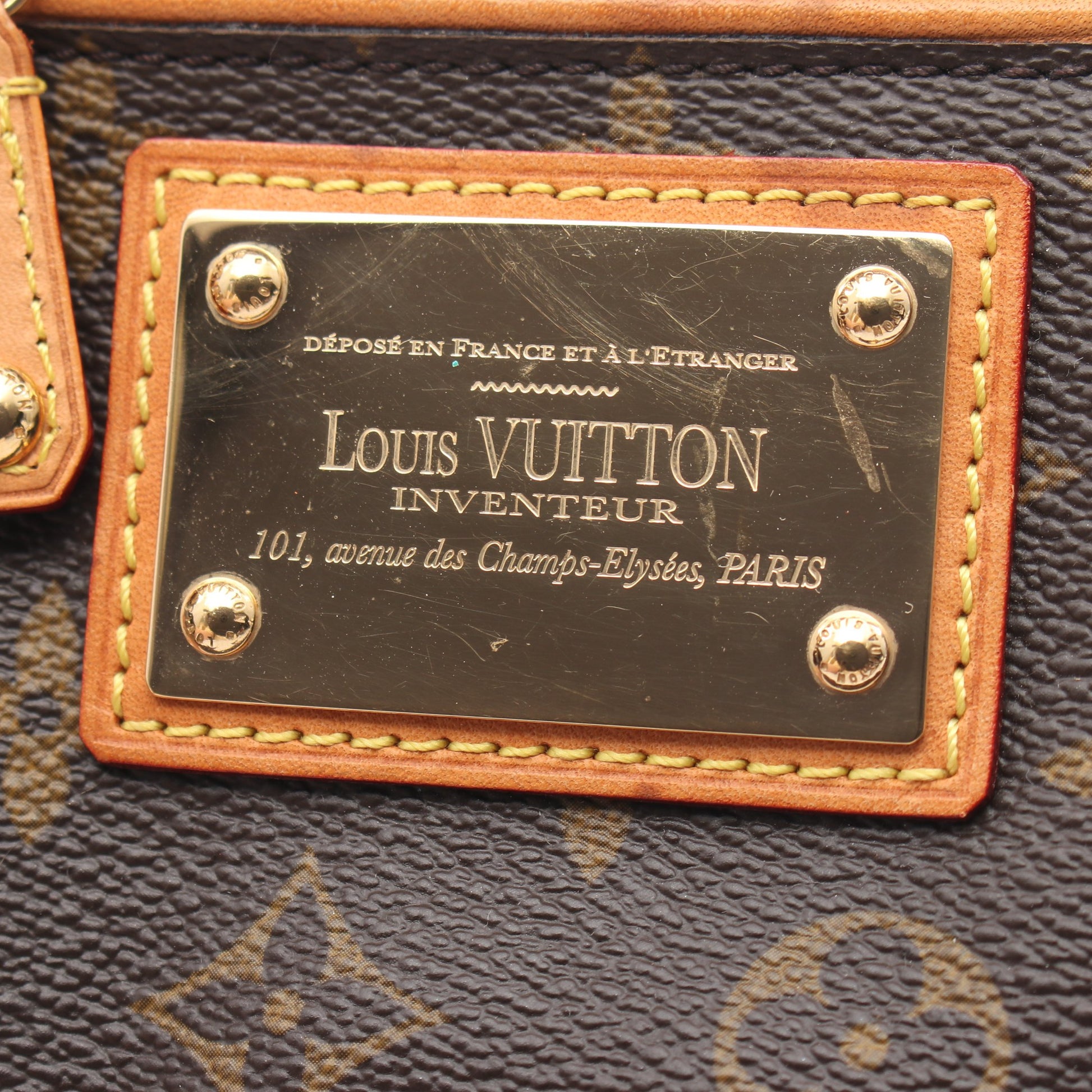 リヴェット ポシェット アクセソワール モノグラム ハンドバッグ PVC レザー ブラウン ルイヴィトン バッグ LOUIS VUITTON