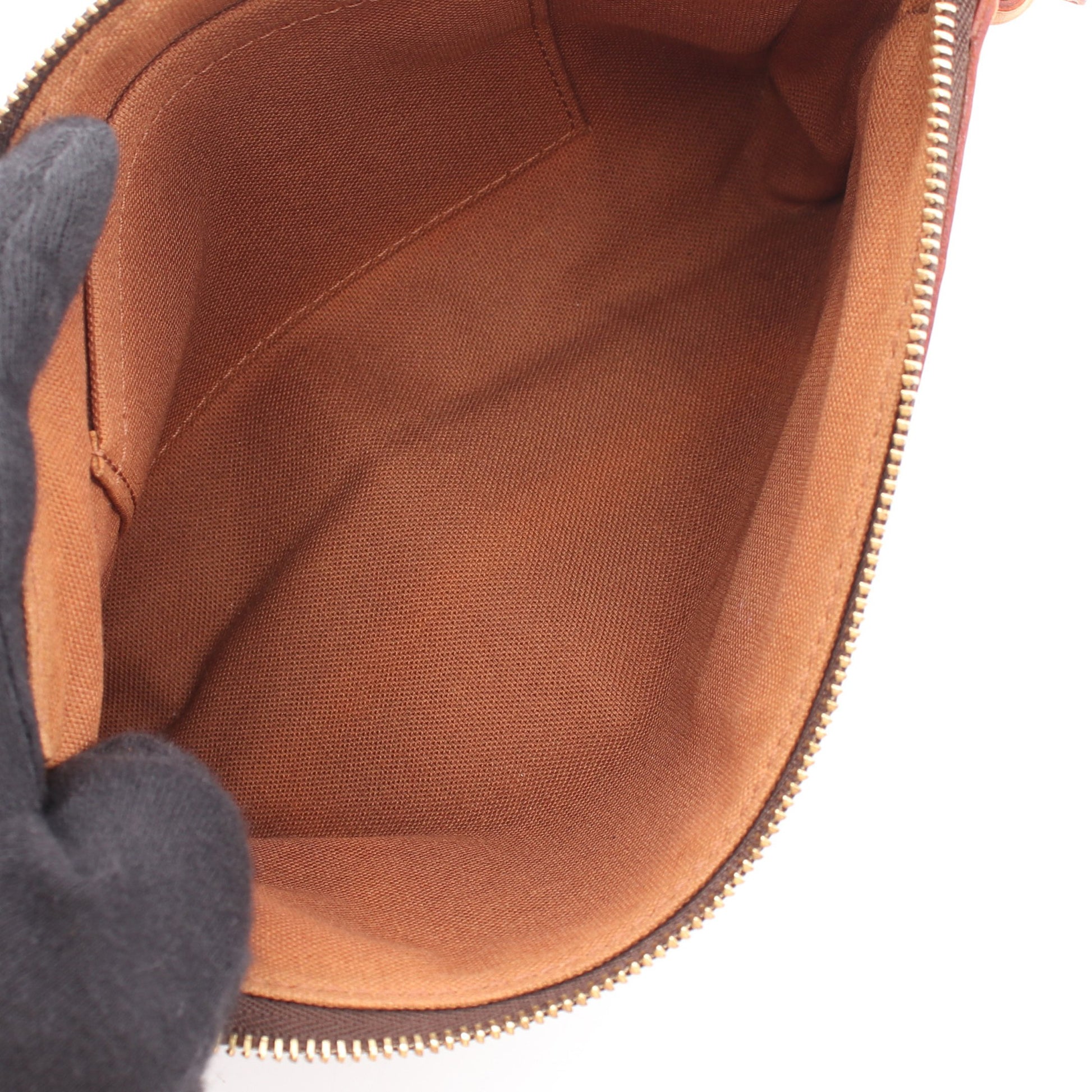 リヴェット ポシェット アクセソワール モノグラム ハンドバッグ PVC レザー ブラウン ルイヴィトン バッグ LOUIS VUITTON