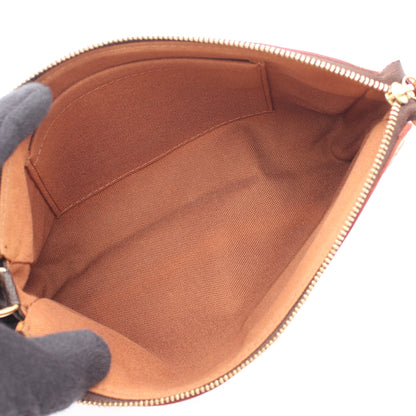 リヴェット ポシェット アクセソワール モノグラム ハンドバッグ PVC レザー ブラウン ルイヴィトン バッグ LOUIS VUITTON