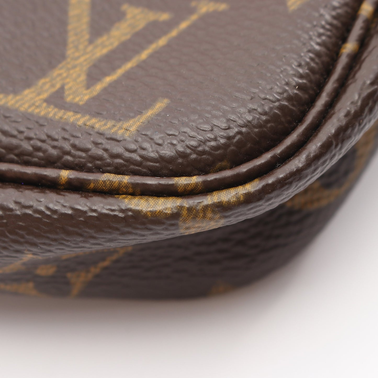 ポシェットアクセソワール モノグラム ハンドバッグ PVC レザー ブラウン ルイヴィトン バッグ LOUIS VUITTON