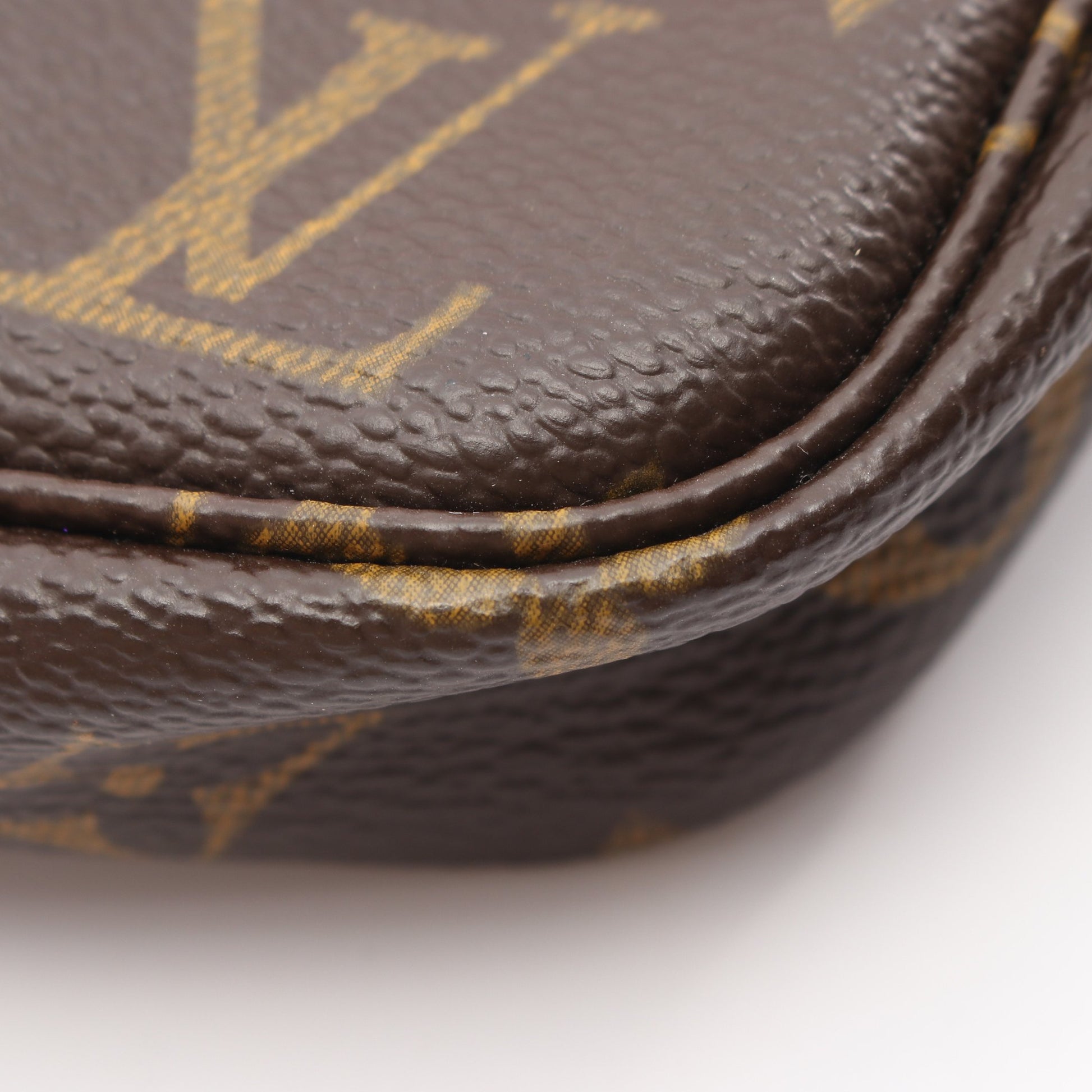 ポシェットアクセソワール モノグラム ハンドバッグ PVC レザー ブラウン ルイヴィトン バッグ LOUIS VUITTON