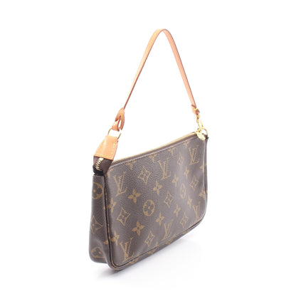 ポシェットアクセソワール モノグラム ハンドバッグ PVC レザー ブラウン ルイヴィトン バッグ LOUIS VUITTON