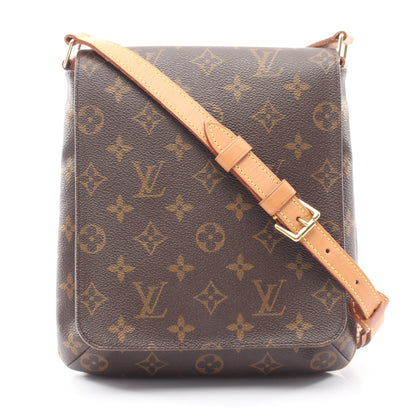 ミュゼットサルサ ショートストラップ モノグラム ショルダーバッグ PVC レザー ブラウン ルイヴィトン バッグ LOUIS VUITTON
