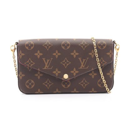 ポシェット フェリシー モノグラム フューシャ チェーンウォレット PVC レザー ブラウン ルイヴィトン バッグ LOUIS VUITTON