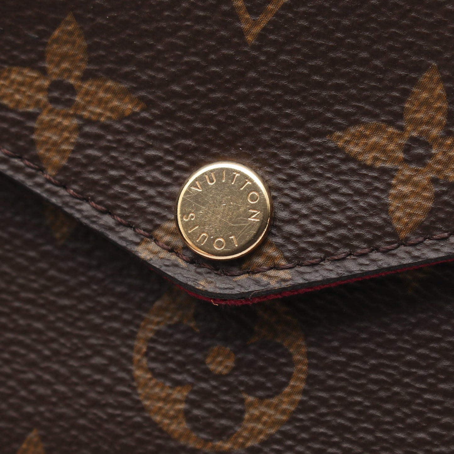 ポシェット フェリシー モノグラム フューシャ チェーンウォレット PVC レザー ブラウン ルイヴィトン バッグ LOUIS VUITTON