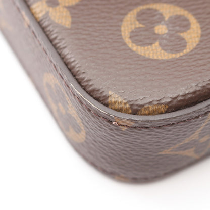 ポシェット フェリシー モノグラム フューシャ チェーンウォレット PVC レザー ブラウン ルイヴィトン バッグ LOUIS VUITTON