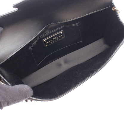 ガンチーニ チェーンショルダーバッグ スエード スパンコール ブラック ゴールド サルヴァトーレフェラガモ バッグ Salvatore Ferragamo