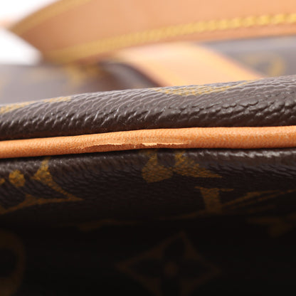サックショッピング モノグラム ショルダーバッグ トートバッグ PVC レザー ブラウン ルイヴィトン バッグ LOUIS VUITTON