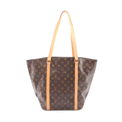 サックショッピング モノグラム ショルダーバッグ トートバッグ PVC レザー ブラウン ルイヴィトン バッグ LOUIS VUITTON