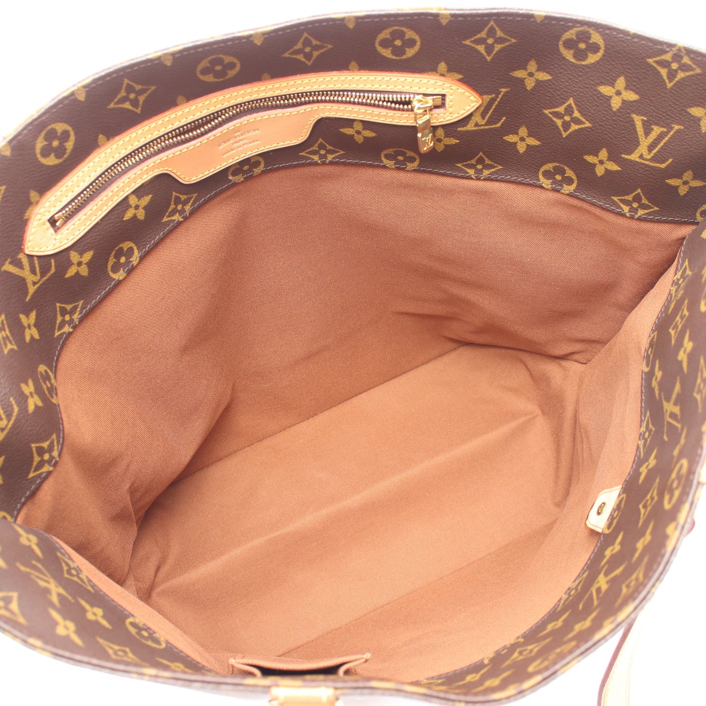 サックショッピング モノグラム ショルダーバッグ トートバッグ PVC レザー ブラウン ルイヴィトン バッグ LOUIS VUITTON