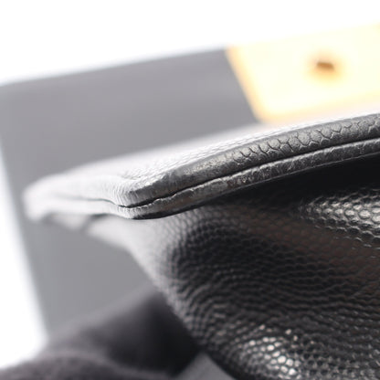 ボーイシャネル スモール チェーンショルダーバッグ キャビアスキン ブラック ゴールド金具 シャネル バッグ CHANEL