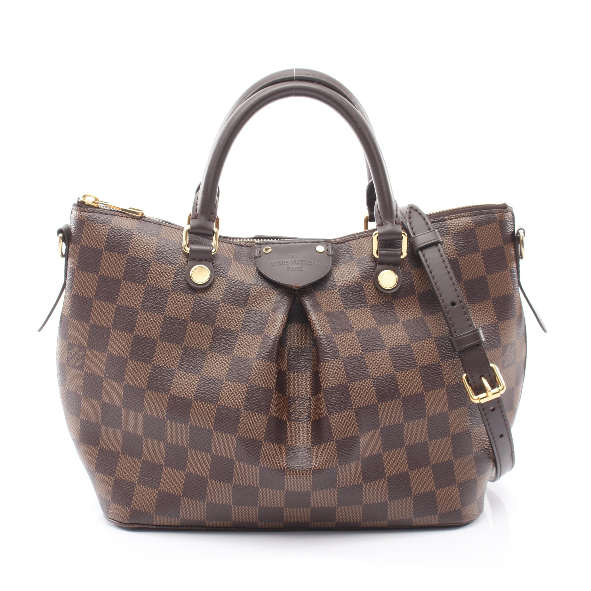 シエナPM ダミエエベヌ 2WAY ハンドバッグ PVC レザー ブラウン ルイヴィトン バッグ LOUIS VUITTON