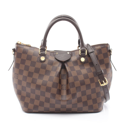 シエナPM ダミエエベヌ 2WAY ハンドバッグ PVC レザー ブラウン ルイヴィトン バッグ LOUIS VUITTON
