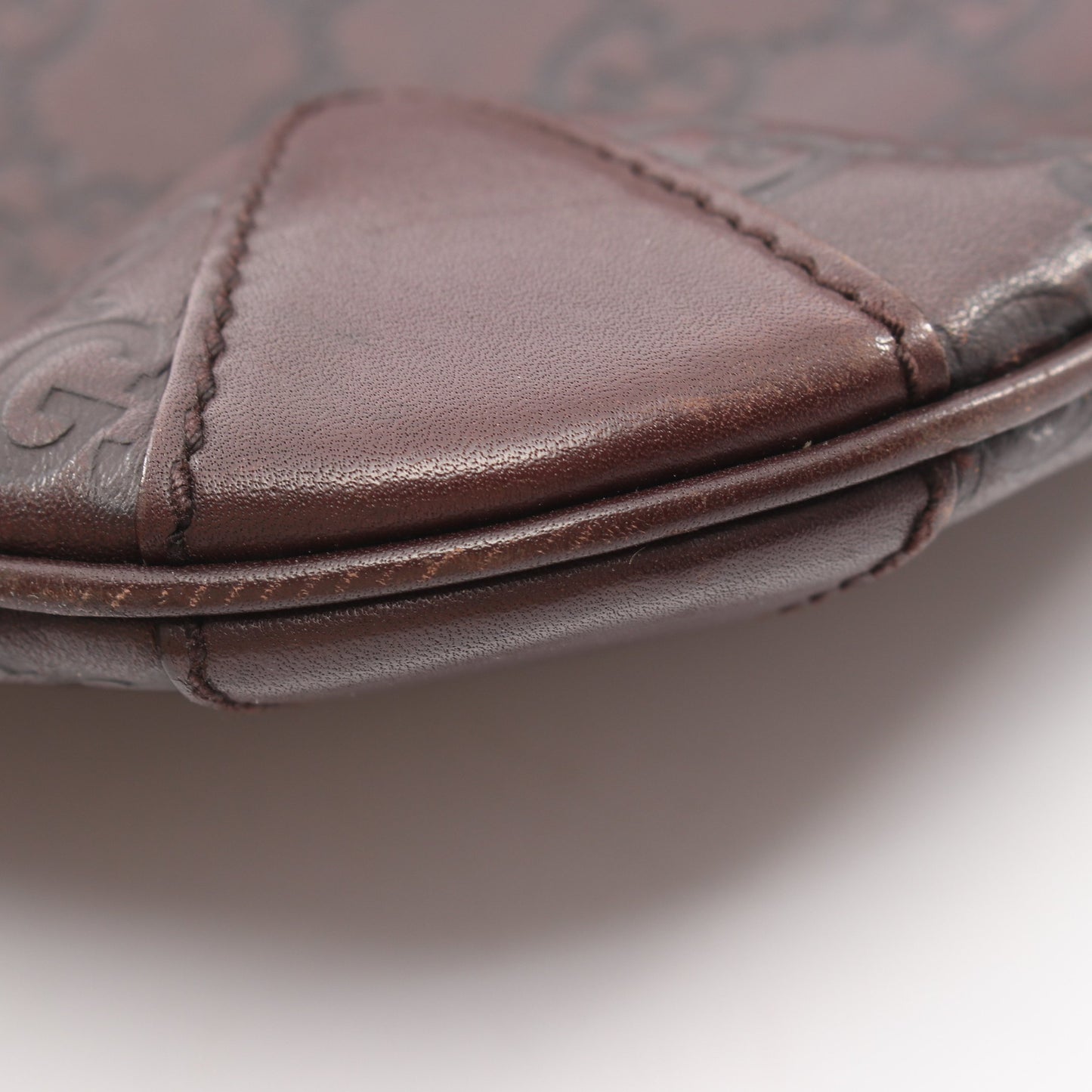 ホースビット グッチシマ ワンショルダーバッグ レザー ダークブラウン グッチ バッグ GUCCI