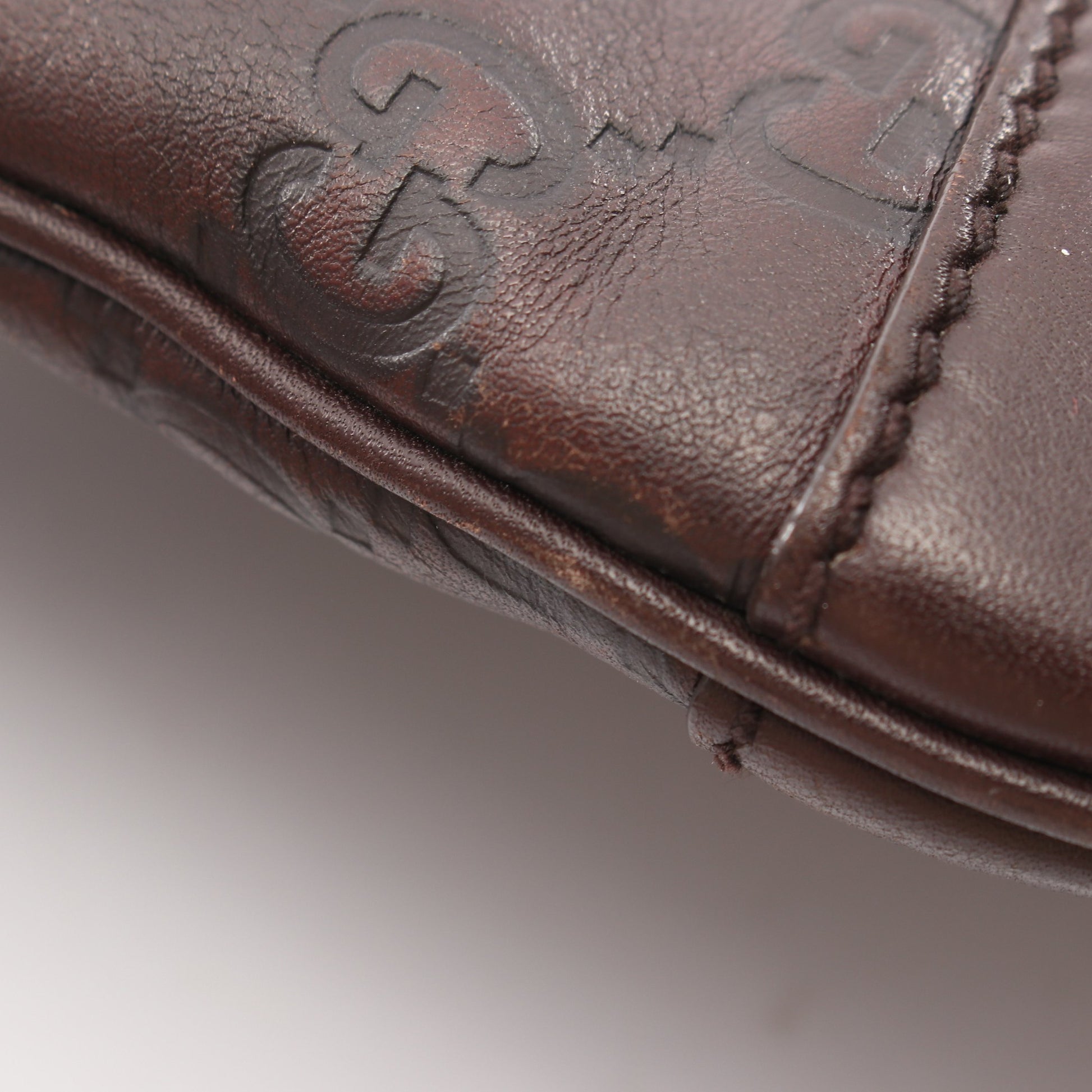 ホースビット グッチシマ ワンショルダーバッグ レザー ダークブラウン グッチ バッグ GUCCI