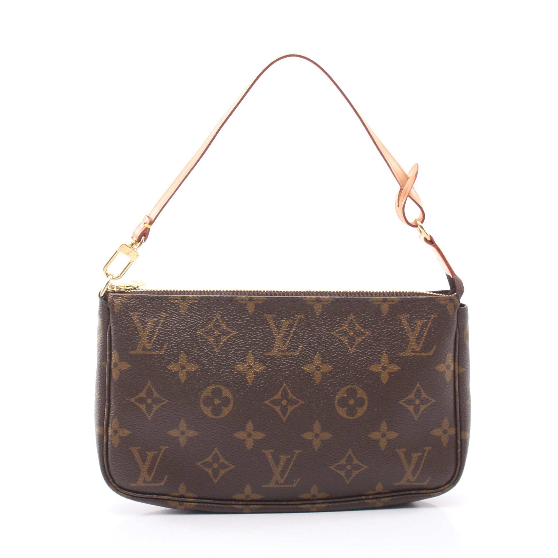 ポシェットアクセソワール モノグラム ハンドバッグ PVC レザー ブラウン ルイヴィトン バッグ LOUIS VUITTON