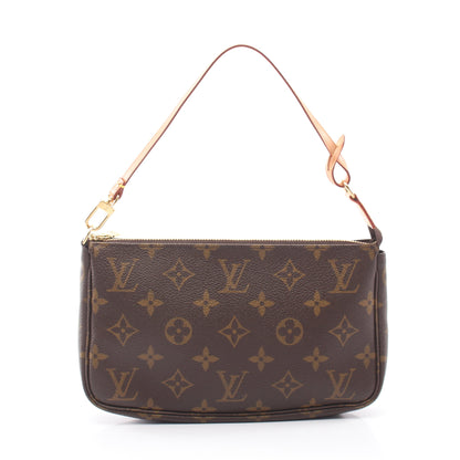 ポシェットアクセソワール モノグラム ハンドバッグ PVC レザー ブラウン ルイヴィトン バッグ LOUIS VUITTON