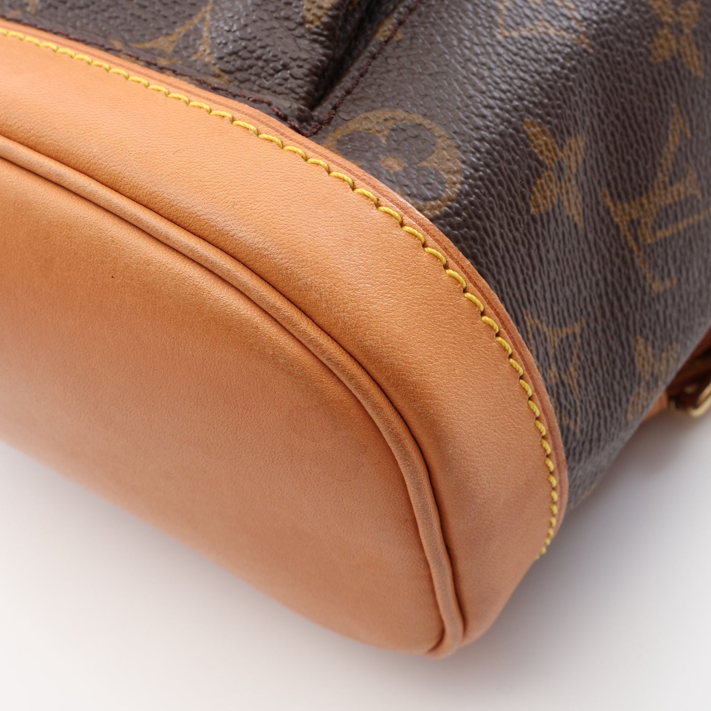 ミニモンスリ モノグラム バックパック リュックサック PVC レザー ブラウン ルイヴィトン バッグ LOUIS VUITTON