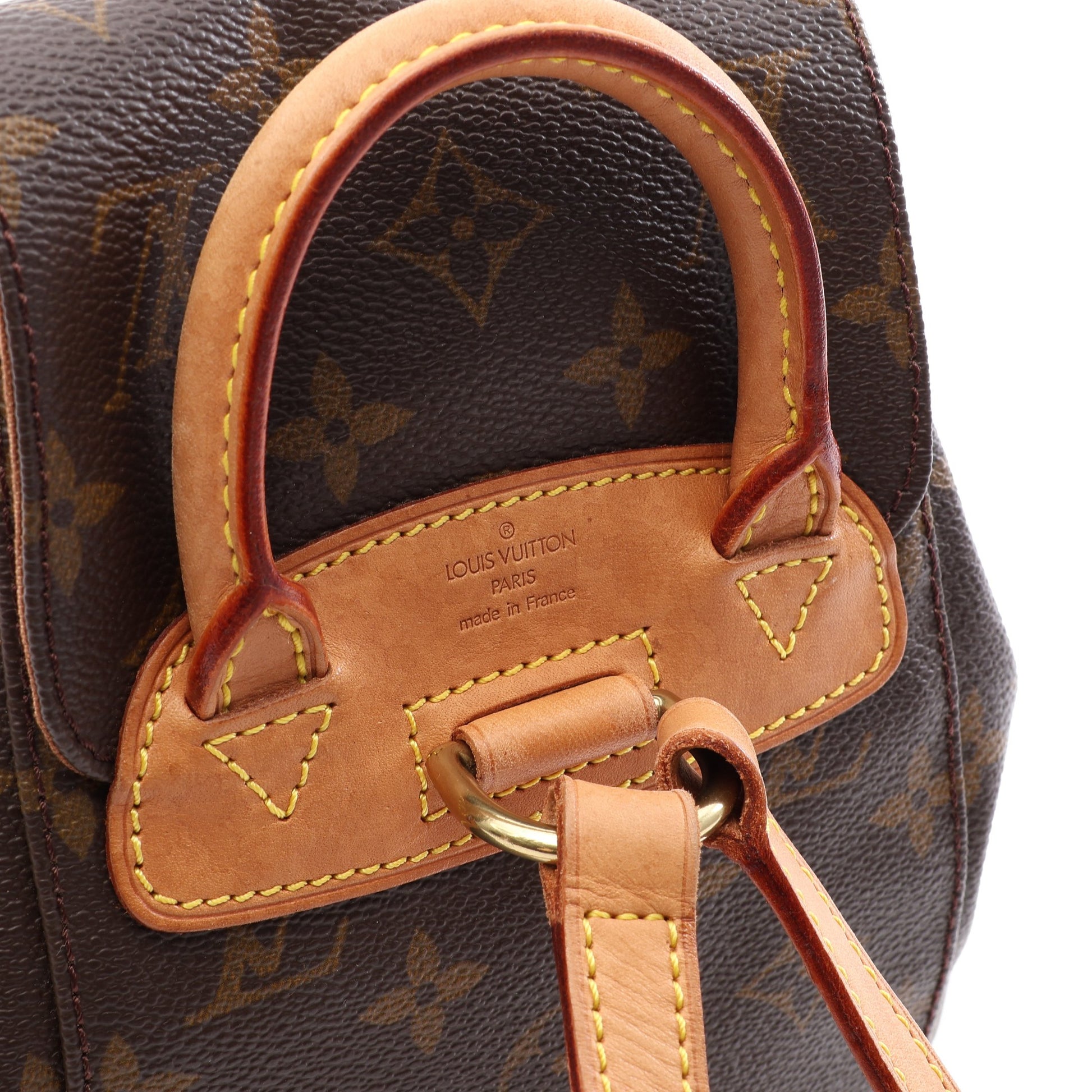 ミニモンスリ モノグラム バックパック リュックサック PVC レザー ブラウン ルイヴィトン バッグ LOUIS VUITTON