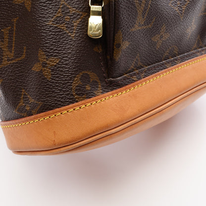 ミニモンスリ モノグラム バックパック リュックサック PVC レザー ブラウン ルイヴィトン バッグ LOUIS VUITTON