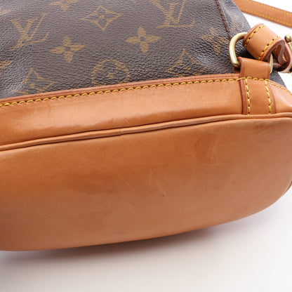ミニモンスリ モノグラム バックパック リュックサック PVC レザー ブラウン ルイヴィトン バッグ LOUIS VUITTON